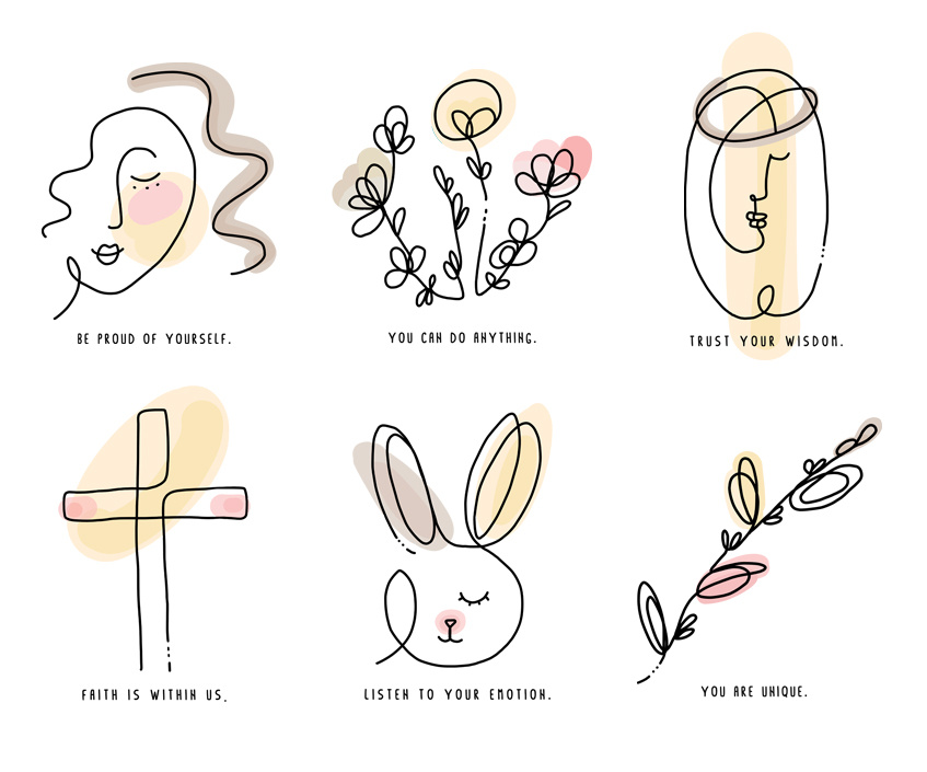 Line collection - for women art confidence design emotions empowerment illustration lineart lines unique wisdom woman women