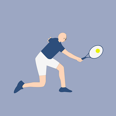 man learning to play tennis icon