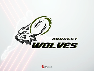 The logo named "Hunslet Wolves " designed by ansysoft adobeillustrator brandidentity hunslet hunsletwolves logodesign newfranchise rugby rugbyleague rugbyunion sportsbranding ukrugby visualidentity wolves