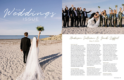 Feature • Stroll Cohasset article design feature graphhic design indesign layout magazine publication typography wedding