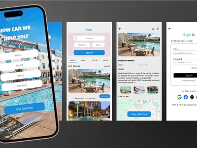 Hotel Booking App design graphic design product design ui uxui