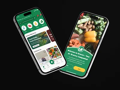 Ai Grocery App aiappsolutions aidrivendesign aigroceryapp aishoppingexperience appdesigninspiration appprototype appuxui clean creativeappdesign dashboard groceryappdesign mobile app mobileappdesign modernappdesign smartshoppingapp ui user interface usercentereddesign ux uxuidesign