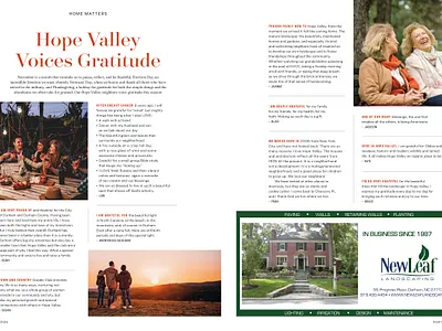 Article • Stroll Hope Valley article blurbs design indesign layout magazine print publication typography