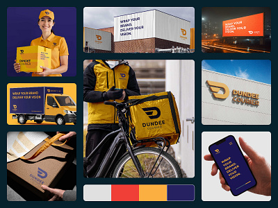 Dundee Courier Branding - Visual Identity Packaging Design brand book brand identity branding corporate identity courier delivery company branding design graphic design logistics brading logistics branding logo packaging design visual identity