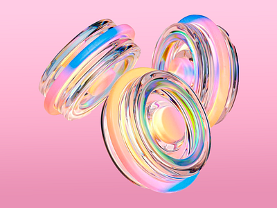 3d Rainbow Rings 3d 3d blender 3d design 3d element 3d figure 3d form 3d render 3d rendering 3d ring 3d shape 3d shapes blender circle design geometric shapes pink render rigns round