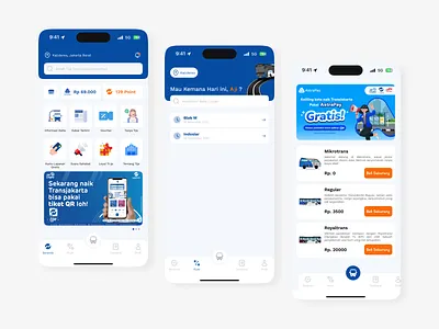 TiJe - Booking Busway Mobile Apps apps booking busway clean design figma iphone mobile redesign smartphone transjakarta ui uiux ux white