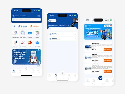 TiJe - Booking Busway Mobile Apps apps booking busway clean design figma iphone mobile redesign smartphone transjakarta ui uiux ux white