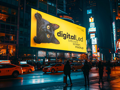 Digital Led Billboard Mockup billboard branding design download free freebie illustration kriollodesign mockup psd ui