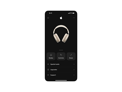 AirPods Max apple design mobile ui