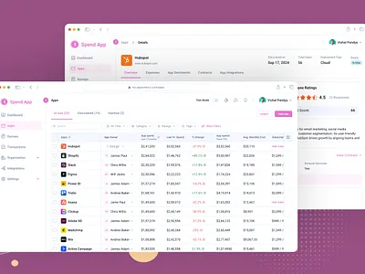 Apps Listing & Detail Page design minimal pandya pixel product saas spend ui ux