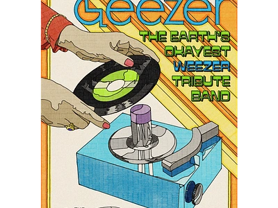 Geezer Gig Poster bands gig poster illustration music poster weezer