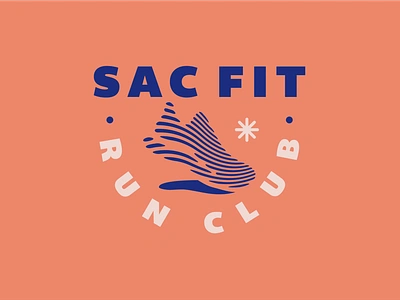 Sac Fit - Run Club [wip ...] branding brassai club fit graphic design logo nature outdoor run running shoes sun vector