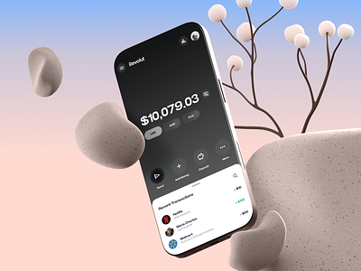 Revolut - Simplifying Your Finances, Elegantly 🌟 3d app cleandesign finance financeapp fintech mobile productdesign ui userinterface