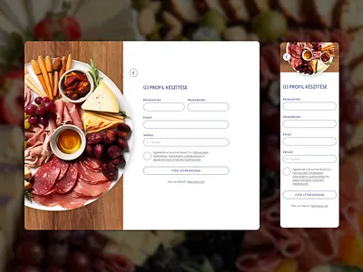 #DailyUiChallenge Day 1: Sign up page catering company site dailyuichallenge desktop and phone hungarian language responsive page sign up page ui webdesign