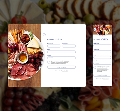 #DailyUiChallenge Day 1: Sign up page catering company site dailyuichallenge desktop and phone hungarian language responsive page sign up page ui webdesign