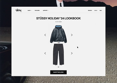 STÜSSY Holiday '24 Lookbook - UI Exploration animation awwwards motion graphics ui ui design ux web design