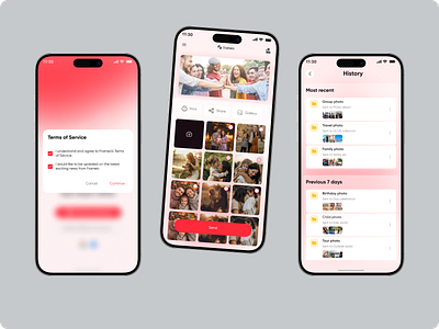 Frameo: Photo Sharing app app design camera digital editor mobile app mobile gallery photo frame photo gallery photo sharing photography photos selfie uidesign uxdesign video sharing