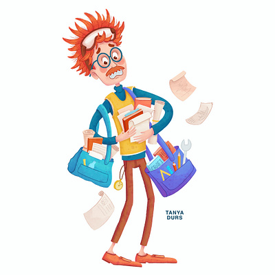 Robert. Character design. Children illustration. boardgame bookillustration chapterbook character characterdesign childrenbook childrenbookillustration childrenillustration digitalart fictionalcharacter genius illustration innovator inventor kidlit kidlitart mancharacter picturebook scientist scientistcharacter