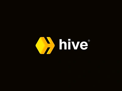 Hive ai app design branding identity landing page logo logomark mark negative space symbol visual identity website design