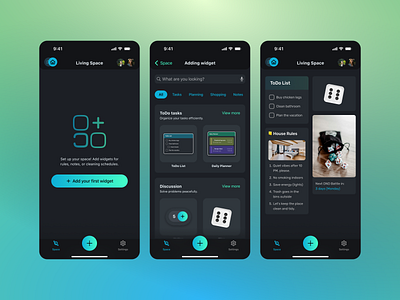 Living Space & Roommates Widget Concept concept creative design filters gradient idea inspiration ios listing living mobile room roommate shared living ui ui ux ux widgets