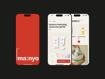 Ma:nyo Product Page Mobile [concept] animation e commerce korean korean beauty minimalism mobile product redesign skincare store ui web design