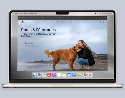 Honoring Pets: Paws & Memories Website Concept branding graphic design petfuneral petservices responsivedesign ui uxuidesign webdesign