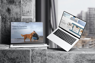 Honoring Pets: Paws & Memories Website Concept branding graphic design petfuneral petservices responsivedesign ui uxuidesign webdesign