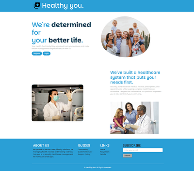 Healthy you. - React.js website bootstrap css designing health html javascript node.js react uiux web designing website