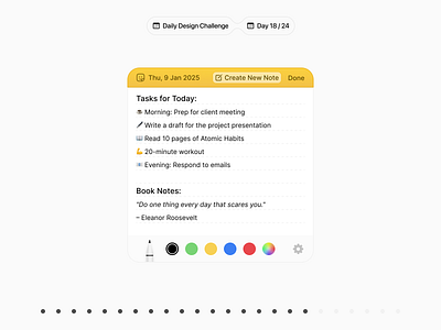 📝 Notes Widget for iOS | Daily Design Challenge design challenge design concept ios notes reminder ui ux widget