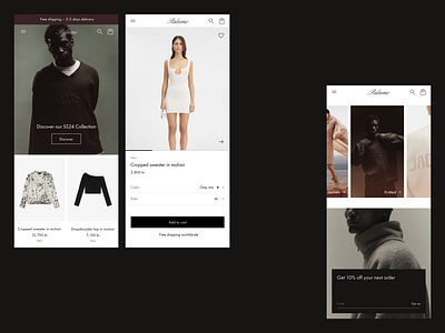 E-commerce design for Palermo, a high-end retailer of fashion e commerce fashion high end luxury uxui website