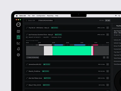 Volvo Autonomous Driving Concept autonomous dashboard driving playback product design report review self driving table ui ux