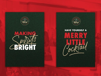 Christmas Cocktail Bar christmas cocktail drink event branding handlettered merry christmas pun script