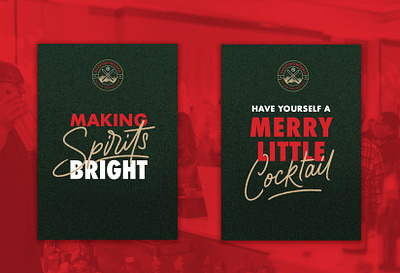 Christmas Cocktail Bar christmas cocktail drink event branding handlettered merry christmas pun script