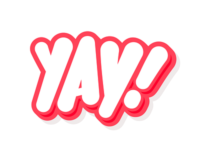 Yay! graphic design hand lettering lettering logo sticker type typography vector yay