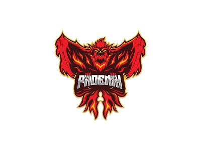 Phoenix Logo Design branding emote esport game games graphic design illustration logo mascot sport twitch youtuber