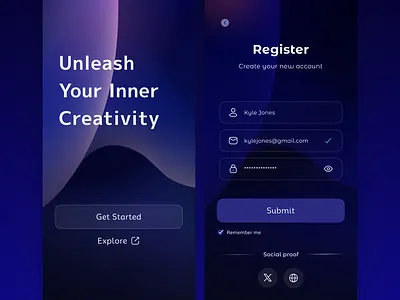 Web3 Contest Giveaway app design app inspiration app ui art contest contest giveaway crypto dark dark mode defi inspiration design giveaway glass design glassmorphism gradient background home screen ui web3