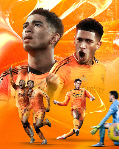 Jude Bellingham x Real Madrid design football graphic design photoshop soccer