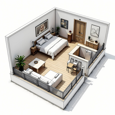 Blueprint Apartment Design design graphic design illustration