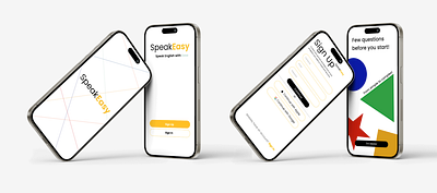 SPEAK EASY - English Learning App app graphic design mockup prototype ui