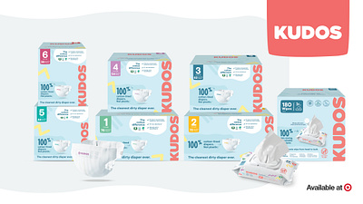 Kudos Packaging baby brand baby products branding diaper diaper box kudos packaging target wipes