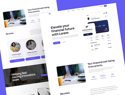 Finance and Bank Landing Page Design bank business corporate finance finance and banking landing page uiux user interface web design website