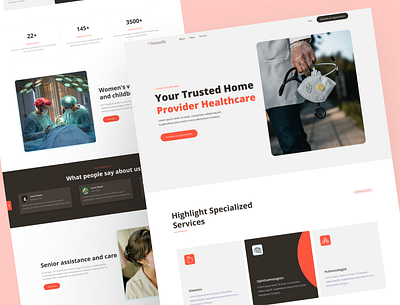 Healthcare Medical Landing Page Design doctor healthcare hospital landing page medical medicine uiux user interface web design website