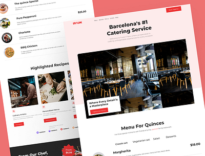 Catering Service Restaurant Website Design catering services food landing page online service restaurant restaurant website uiux user interface web design website