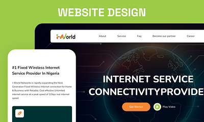 Landing page design for an ISP internet service provider lading page ui ux