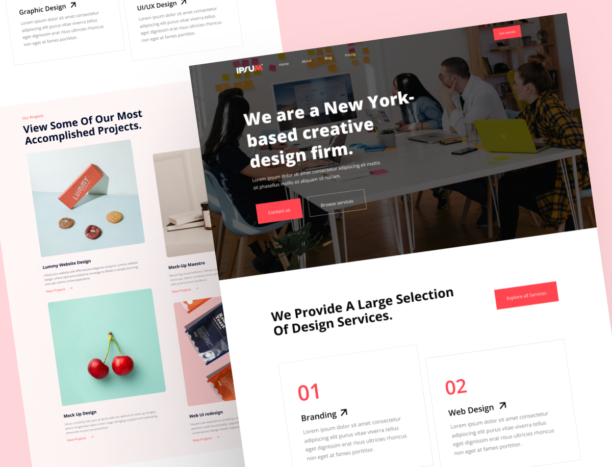 Design Agency Website Design - landing Page agency company design agency design agency website digital landing page uiux user interface web design website