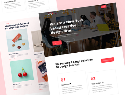 Design Agency Website Design - landing Page agency company design agency design agency website digital landing page uiux user interface web design website