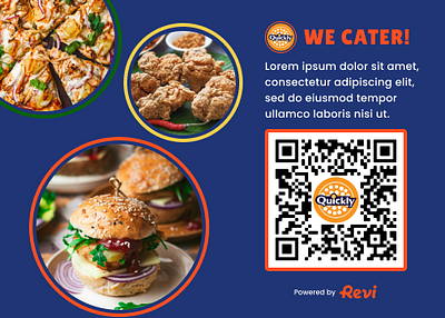 Catering Postcards advertising catering food marketing postcards qr code restaurant