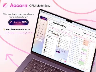 CRM Dashboard UI Mockup futuristic ui