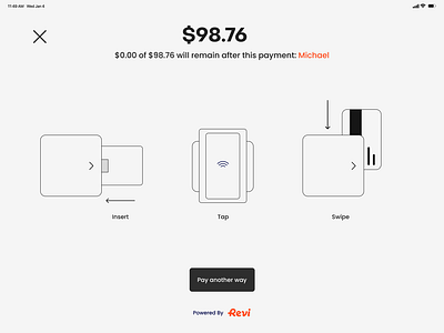 POS - Payment Screen cashier credit card payment pos