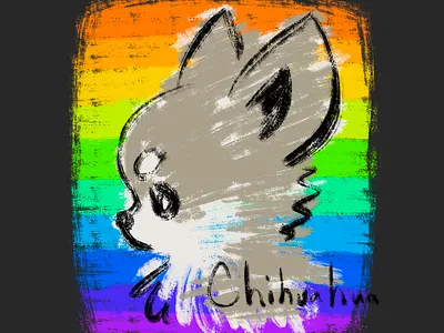 Chihuahua Rainbow Color animal character character design chihuahua dog illustration pet puppy rainbow color